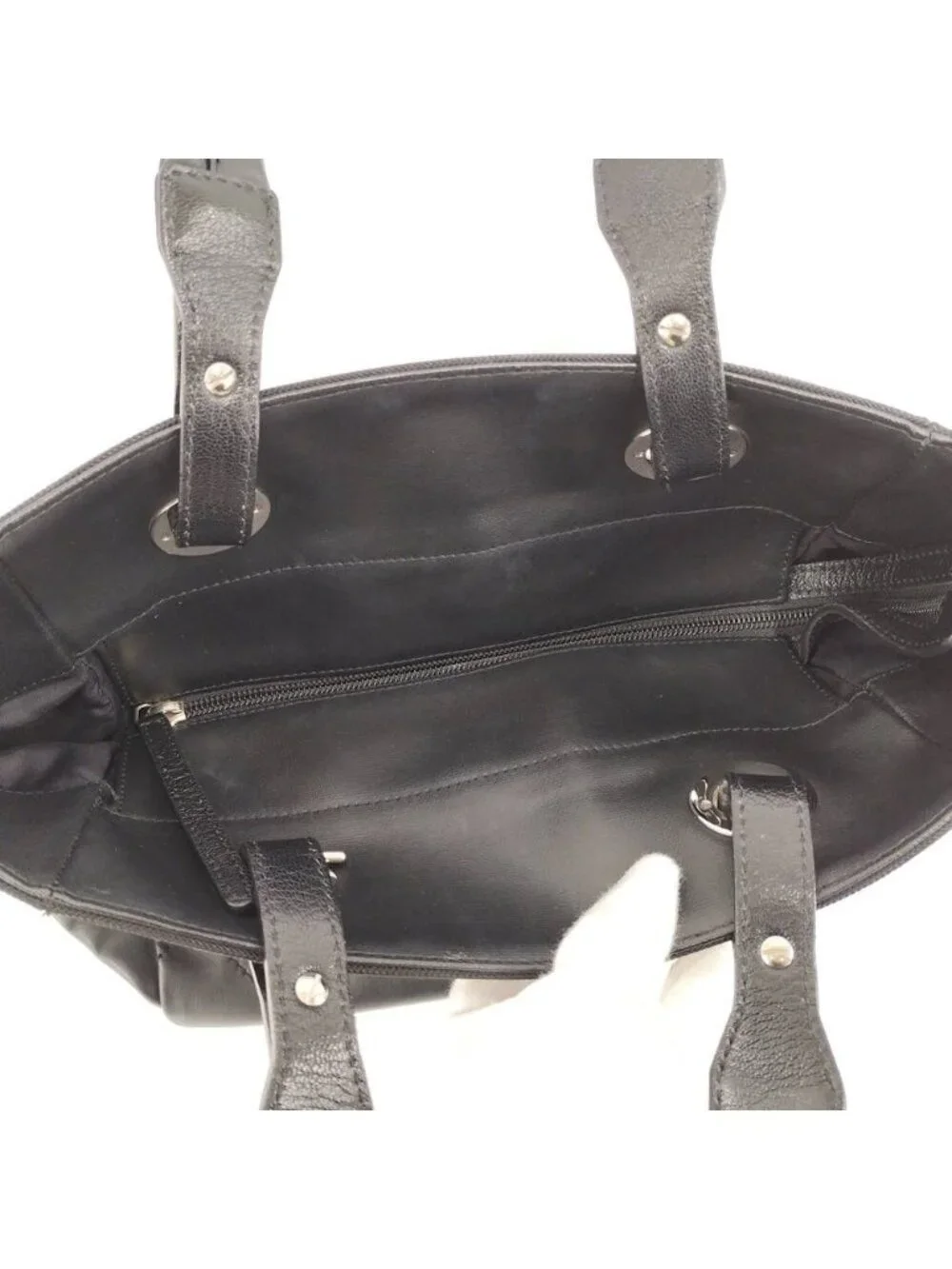 Chanel Paris Biarritz PM Tote Leather Black